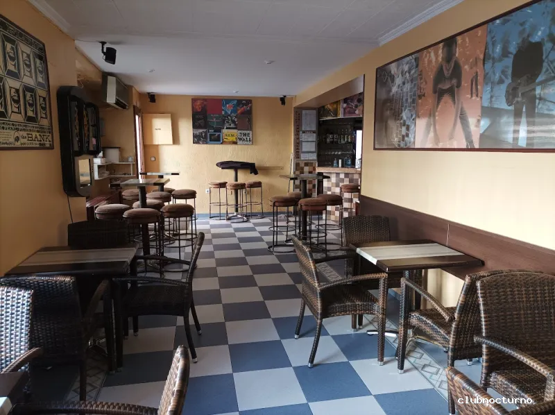 Disco Bar Azul y Blanco