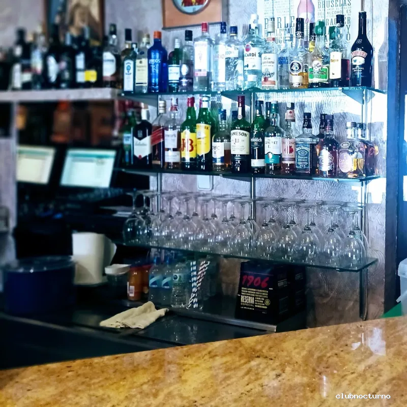 Disco Bar Azul y Blanco