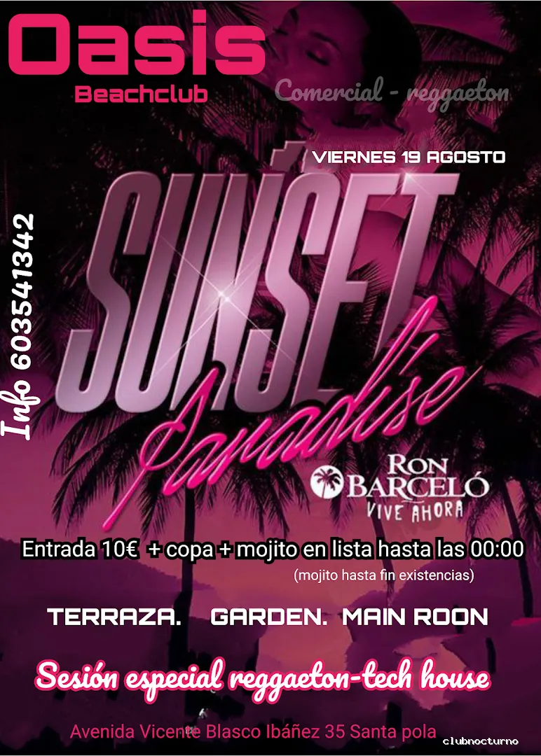 Oasis beach club Santa pola